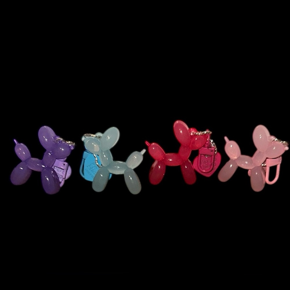 NWOT Purple,Light Blue, Punk or Light Pink Balloon Dog Purse charm/keychain